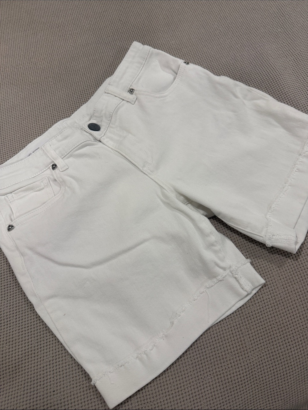 Women’s White Denim Shorts - Classic Summer Staple